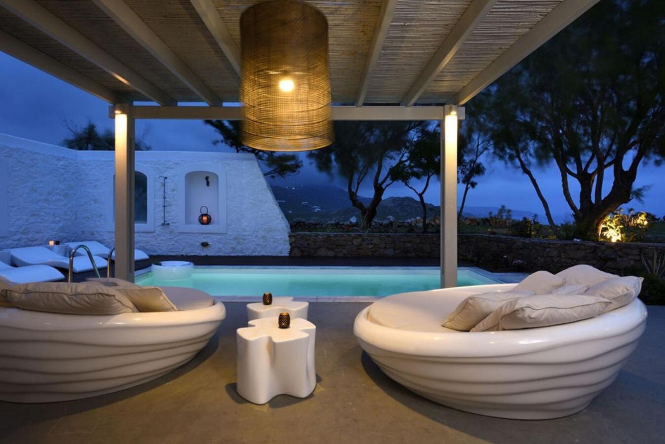 Villa Dafni 4Bed With Pool In Kalafatis Spilia Mykonos Town エクステリア 写真