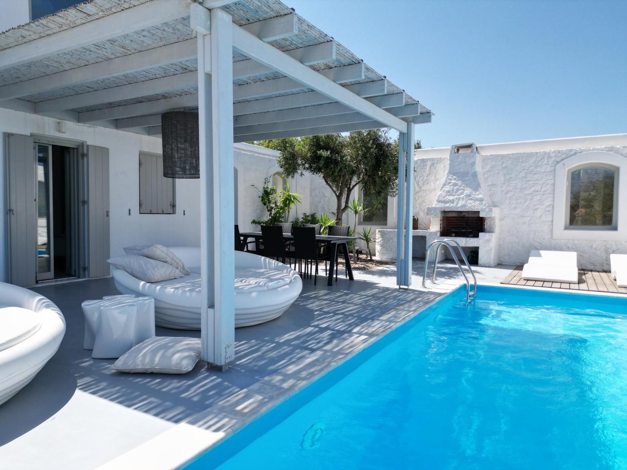 Villa Dafni 4Bed With Pool In Kalafatis Spilia Mykonos Town エクステリア 写真
