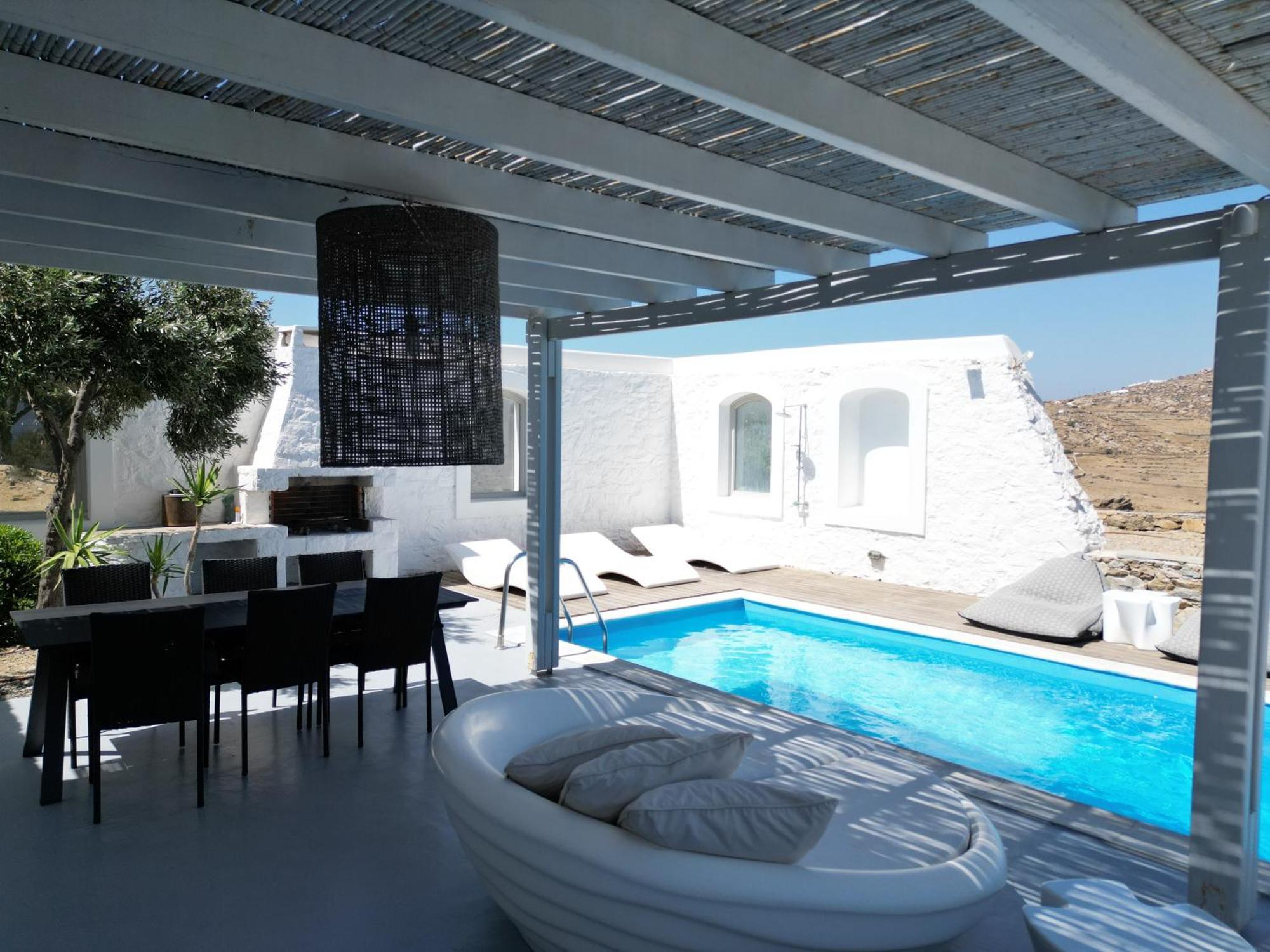 Villa Dafni 4Bed With Pool In Kalafatis Spilia Mykonos Town エクステリア 写真